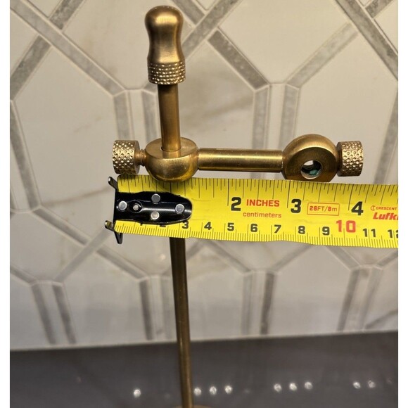 Vintage Desk Top Brass Adjustable Rotating Magnifying Glass Holder Stand 13.5” - Picture 10 of 11